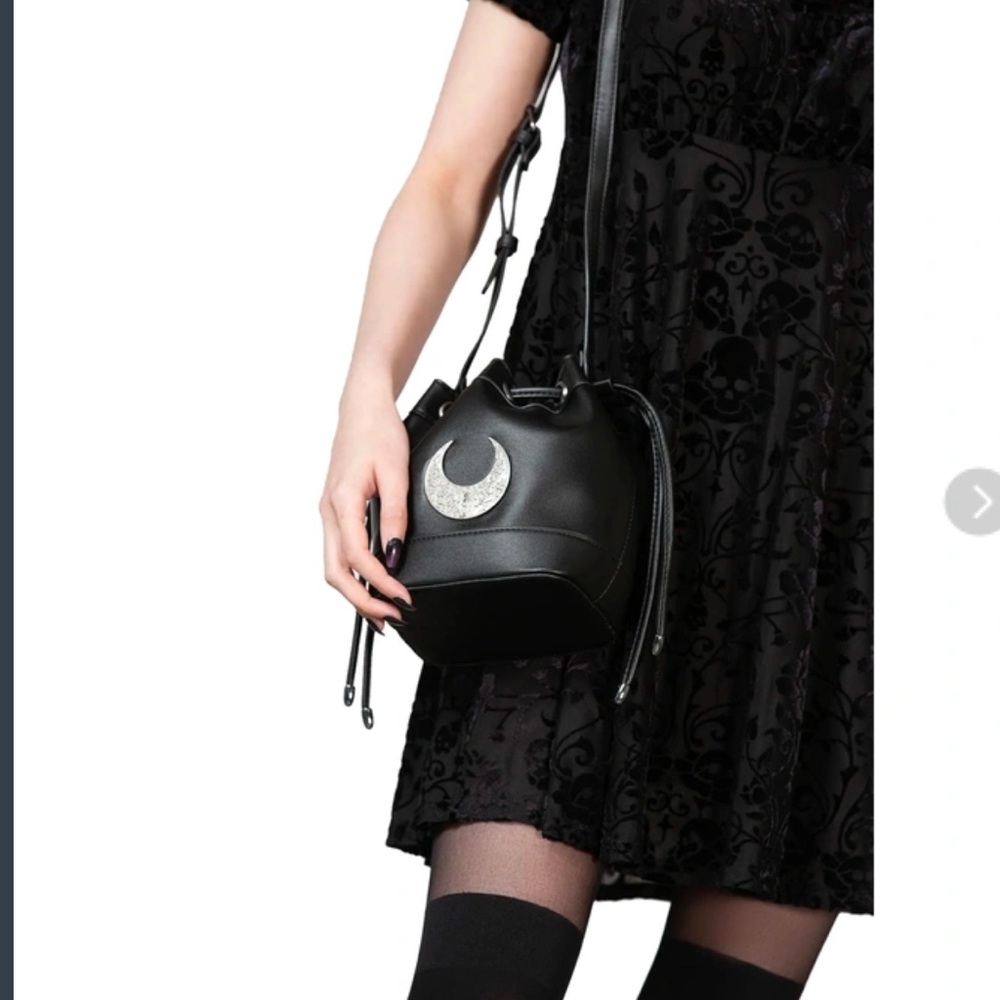 NWT—Killstar Black Vegan Leather Ozul Bucket Bag